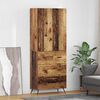 vidaXL Highboard Old Wood 69.5 x 34 x 180 cm Engineered Wood