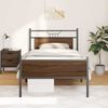 vidaXL Bed Frame without Mattress Brown Oak 100x190 cm Engineered Wood