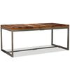 vidaXL Dining Table Solid Acacia Wood and Steel 180 cm