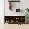 vidaXL Shoe Cabinet Smoked Oak 8 compartments