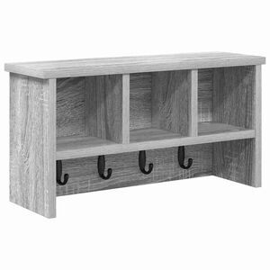 vidaXL Wall-Mounted Coat Rack Wall-Mounted Grey Sonoma 50 x 16 x 26 cm