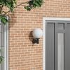 vidaXL Outdoor Wall Light Black 28 x 25 x 38 cm Stainless steel