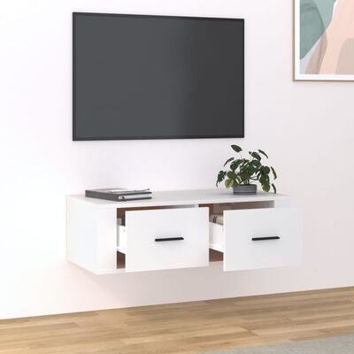 vidaXL Hanging TV Cabinet White 80x36x25 cm Engineered Wood