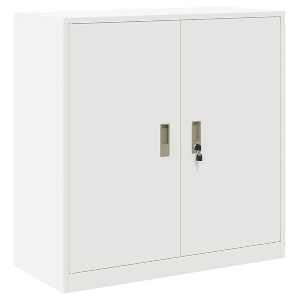 vidaXL Storage Cabinet White 90 x 40 x 90 cm Steel