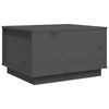 vidaXL Coffee Table Grey 60x50x35 cm Solid Wood Pine
