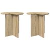 vidaXL Side Table 2 pcs Sonoma Oak &Oslash; 39 x 38 cm Engineered Wood