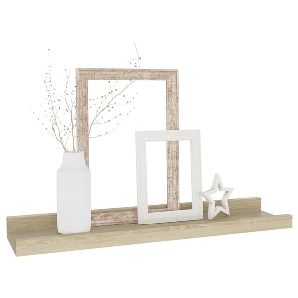 vidaXL Wall Shelves 2 pcs Sonoma Oak 40x9x3 cm