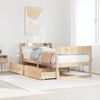 vidaXL Bed Frame without Mattress 90x200 cm Solid Wood Pine