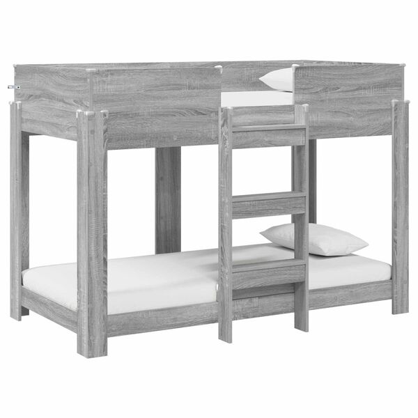 vidaXL Bunk Bed for Kids Grey Sonoma 80 x 160 cm Engineered Wood