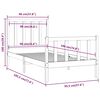 vidaXL Bed Frame without Mattress 90x190 cm Single Solid Wood