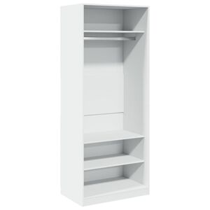 vidaXL Wardrobe White 80x50x200 cm Engineered Wood