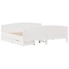 vidaXL Bed Frame without Mattress White 200x200 cm Solid Wood Pine