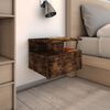 vidaXL Floating Nightstand Smoked Oak 40x31x27 cm Engineered Wood