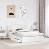 vidaXL Storage Bed with Headboard White 140 x 190 cm Engineered Wood