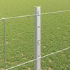 vidaXL Fence with Post Silver 1.2 x 25 m Steel