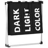 vidaXL 3-Section Laundry Sorter Black