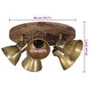 vidaXL Ceiling Lamp 25 W Antique Brass 50x50x25 cm E27