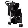vidaXL Folding Dog Stroller Black 80x46x98 cm Oxford Fabric