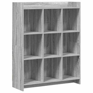 vidaXL Bookcase Grey Sonoma 87.5 x 30 x 111 cm Engineered Wood