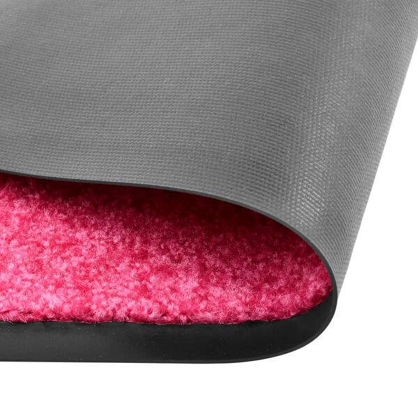 vidaXL Doormat Washable Pink 90x150 cm