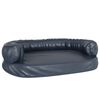 vidaXL Ergonomic Foam Dog Bed Dark Blue 88x65 cm Faux Leather