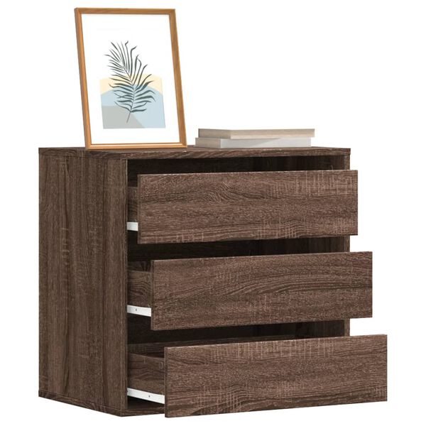 vidaXL Corner Chest of Drawers Brown Oak 60x41x58 cm Engineered Wood