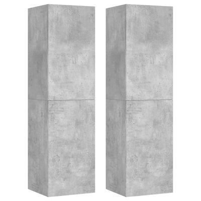 vidaXL 4 Piece TV Cabinet Set Concrete Grey Engineered Wood