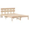 vidaXL Bed Frame with Headboard Brown 160 x 200 cm Solid Pine wood