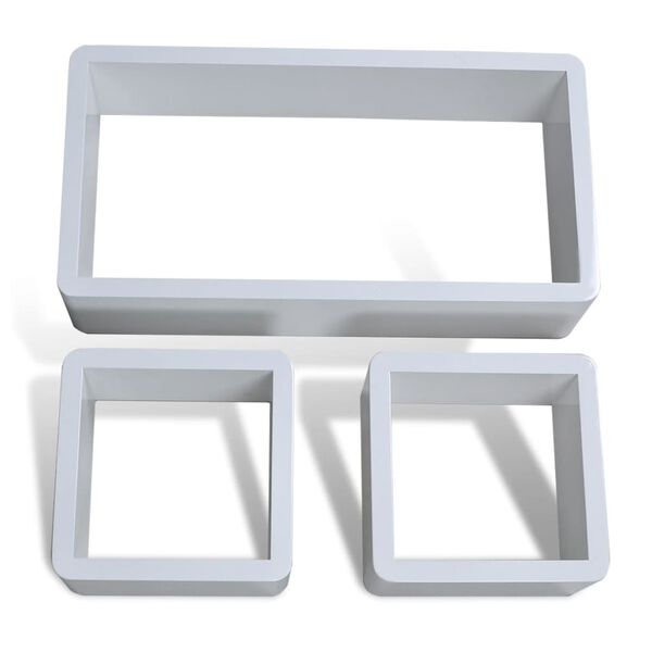 vidaXL Wall Cube Shelves 6 pcs White
