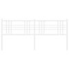 vidaXL Metal Replace Headboard White 193cm