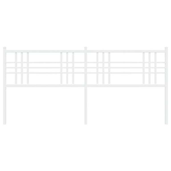 vidaXL Metal Replace Headboard White 193cm
