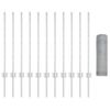 vidaXL Hexagonal Fence with Post 25 x 0.8 m Galvanised Steel Silver