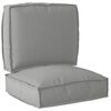 vidaXL Pallet Cushion Set 2 pcs Grey Oxford fabric