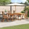 vidaXL 5 Piece Garden Dining Set Solid Wood Acacia and Textilene