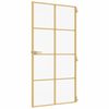 vidaXL Interior Door Slim Golden 102.5x201.5 cm Tempered Glass and Aluminium
