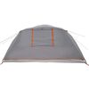 vidaXL Camping Tent Cabin 4-Person Grey and Orange Waterproof