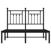 vidaXL Metal Bed Frame without Mattress with Headboard Black 120x200cm