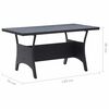 vidaXL Outdoor Furniture Sets Black Poly Rattan