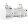 vidaXL Coffee Table with Glass Doors White 102x50x42 cm