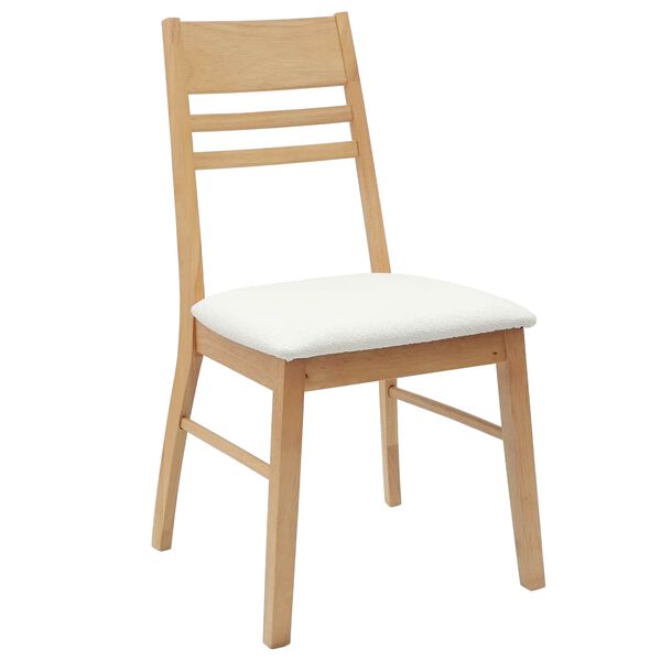 vidaXL Dining Chairs 2 pcs Natural 43 x 54 x 89 cm Solid Rubber Wood