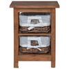 vidaXL Side Table Brown Solid Mahogany wood