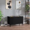 vidaXL Record Cabinet Black 74.5x38x48 cm Engineered Wood