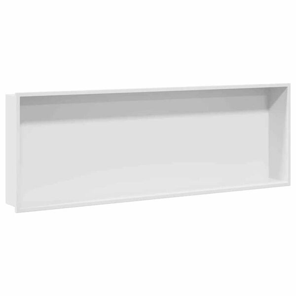 vidaXL Shower Niche White 90 x 30 x 9.5 cm Stainless Steel