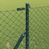 vidaXL Fence Post Green 10 x 1 m (40 x 40 mm mesh) Steel and PVC