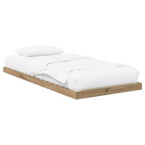 vidaXL Floor Bed Frame Artisan Oak 71.5 x 190 cm Engineered Wood