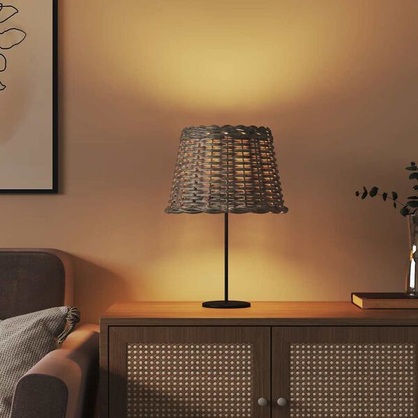 vidaXL Lamp Shade Brown &Oslash;30x20 cm Wicker