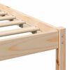 vidaXL Bed Frame with Headboard Brown 140 x 200 cm Solid Pine Wood