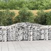 vidaXL Arched Gabion Baskets 8 pcs 400x50x80/100 cm Galvanised Iron