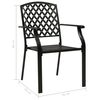 vidaXL 9 Piece Outdoor Dining Set Steel Black