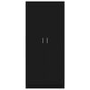 vidaXL Wardrobe Black 80x52x180 cm Engineered Wood